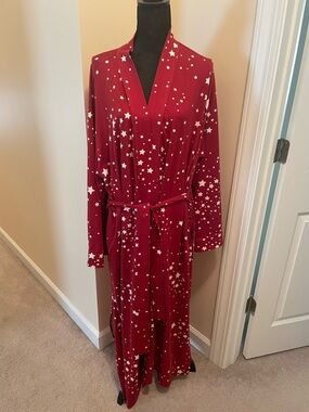 Mason Grey Red Star-Print Robe